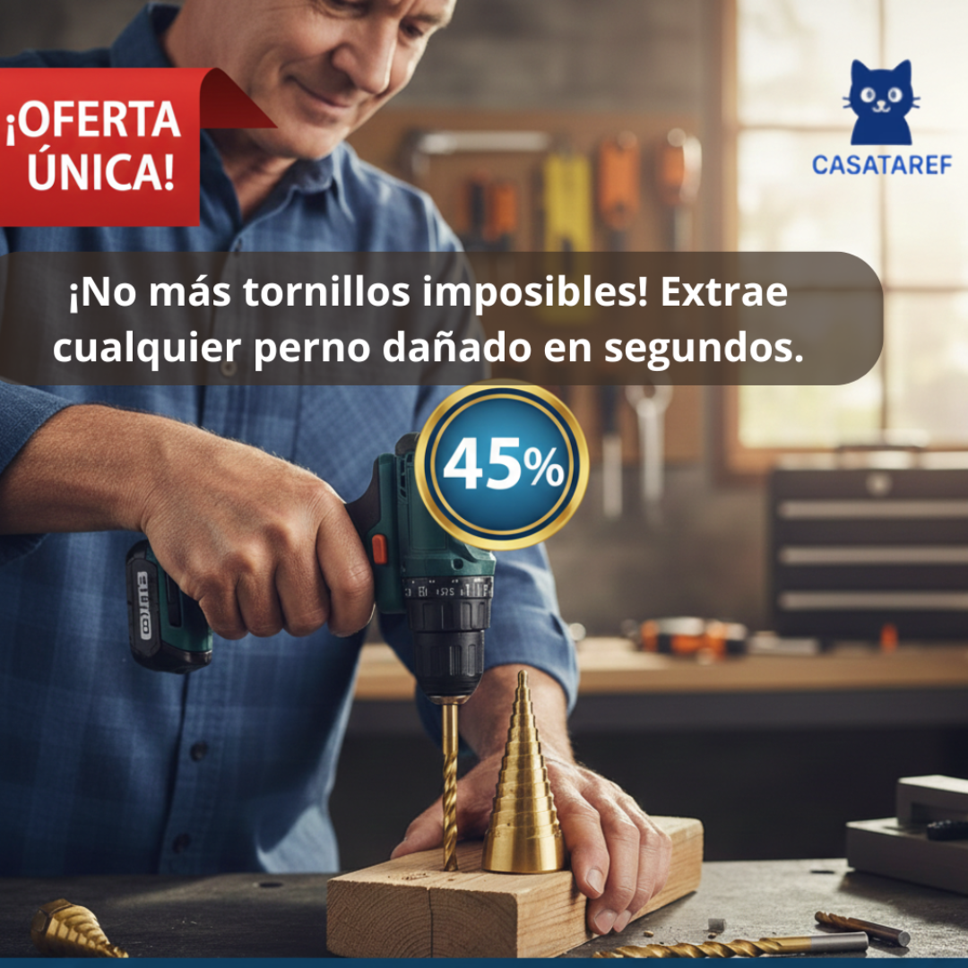 Set Brocas Escalonadas de Titanio – Perforación Múltiple – Agujeros precisos en minutos