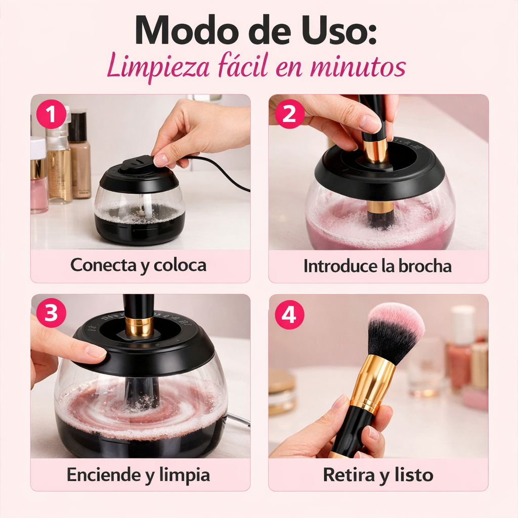 Limpiador Eléctrico de Brochas – Limpieza Automática – Brochas limpias en minutos sin esfuerzo