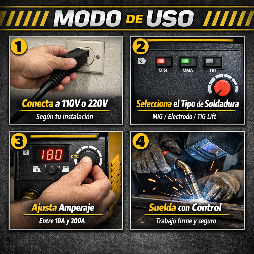 Soldadora Inverter 3 en 1 – Soldadura Profesional – Trabajos Firmes Desde el Primer Uso