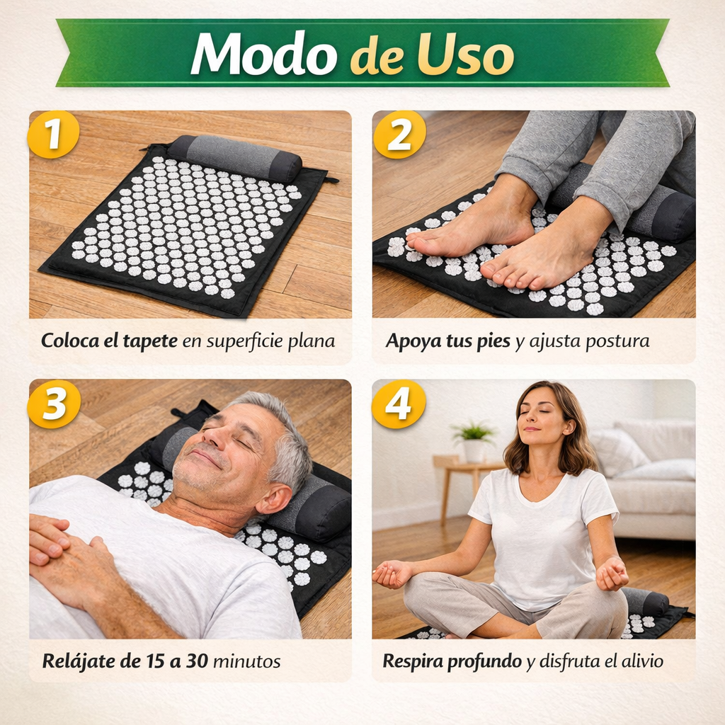 Tapete de Acupresión – Alivio Muscular – Relaja tu cuerpo en 15 minutos diarios