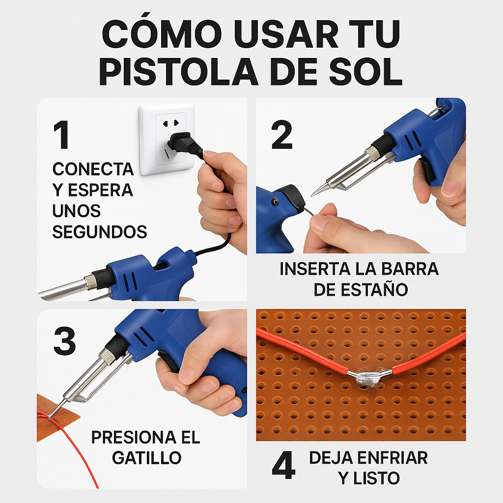 Pistola de Solar – Solda fácil y rápida – Arregla en segundos sin gastar en técnicos