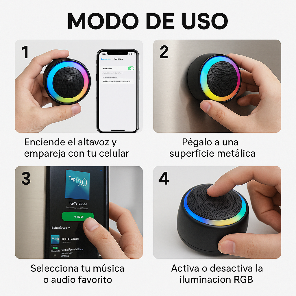 2x1: Altavoz Magnético – Sonido Claro en Cualquier Lugar –