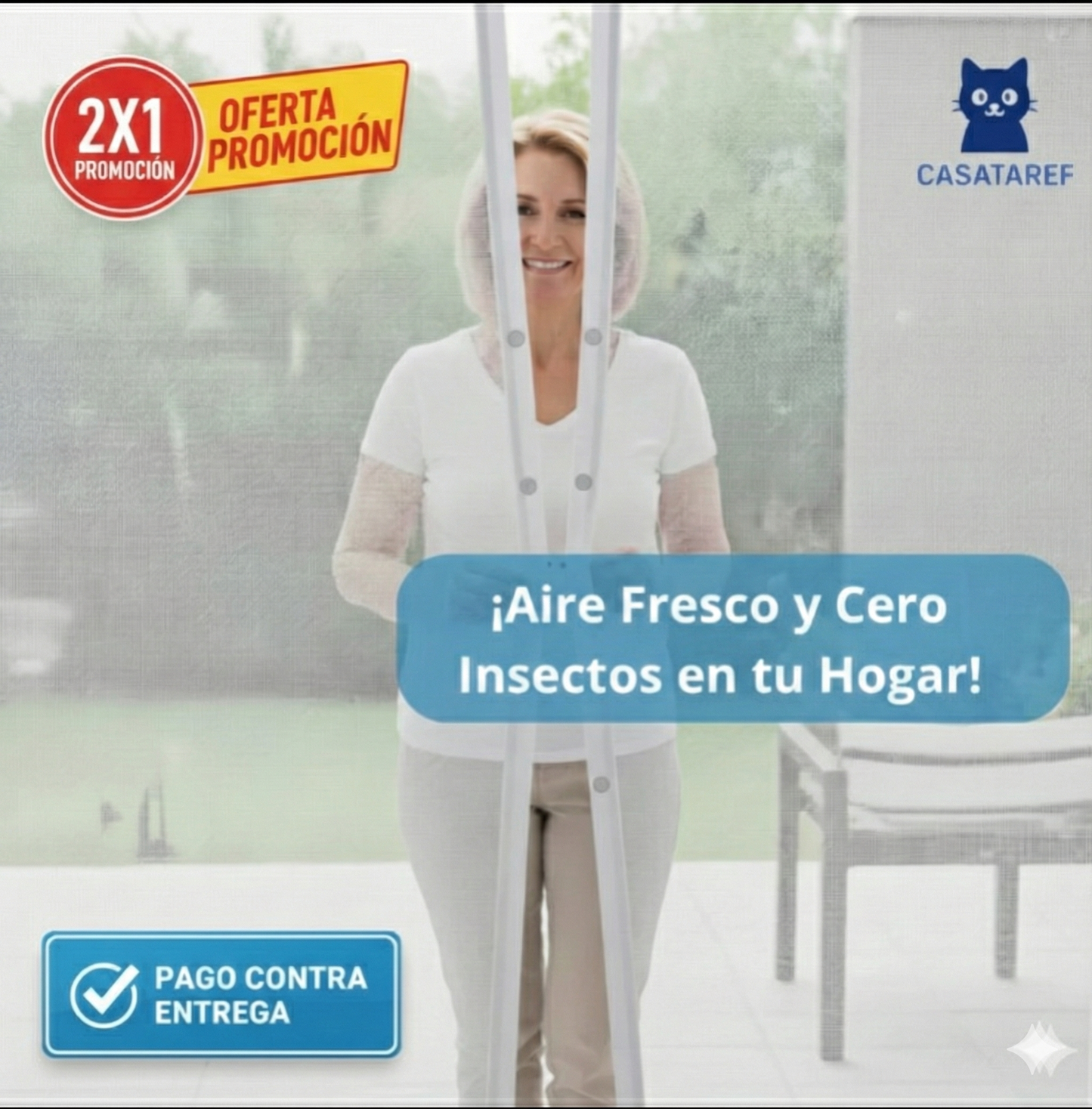2X1 Puerta Mosquitera – Bloquea moscas y mosquitos – Mantén tu hogar protegido desde el primer día