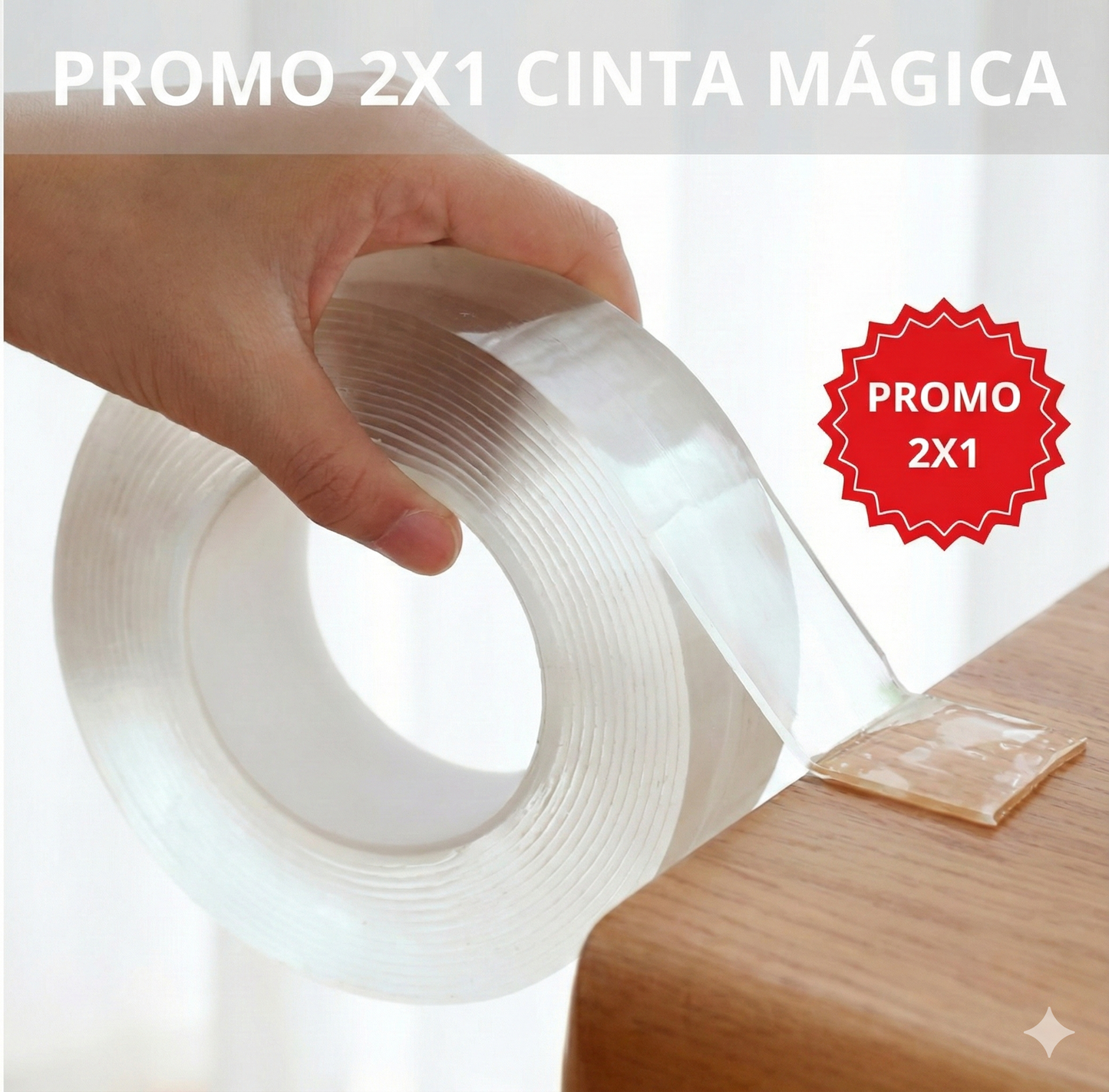2x1 - Cinta Nano Adhesiva – Pega Todo sin Taladros – Orden y Seguridad en tu Hogar en Solo Segundos