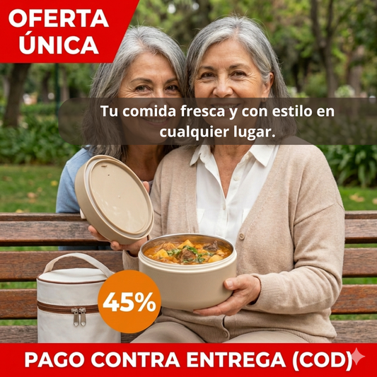 Set Lonchera Térmica de Acero - Mantiene tu Almuerzo Seguro - Ahorra en 30 Días