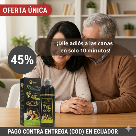 Shampoo Color 3 en 1 - Oscurece Canas Fácil - Resultado Natural Desde el Primer Uso