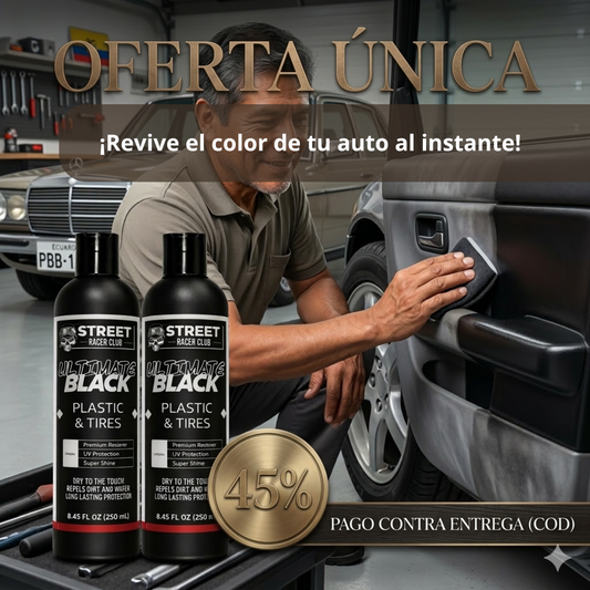 Restaurador de Plásticos y Partes Negras – Renueva el Color al Instante – Tu Auto Como Nuevo en Minutos