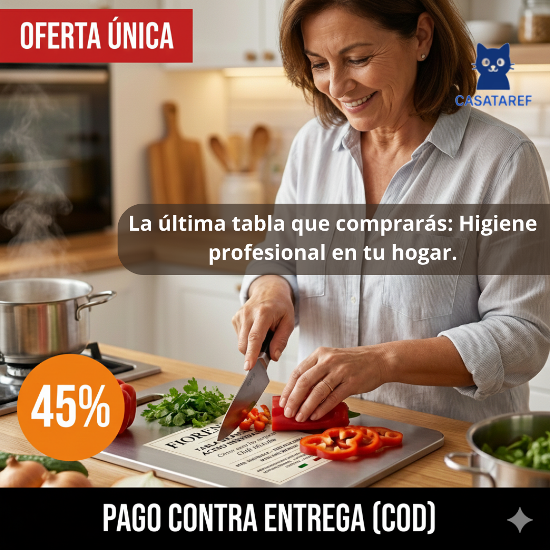 Tabla de Picar de Acero Inoxidable – Higiene Total – Cocina Limpia y Segura Todos los Días