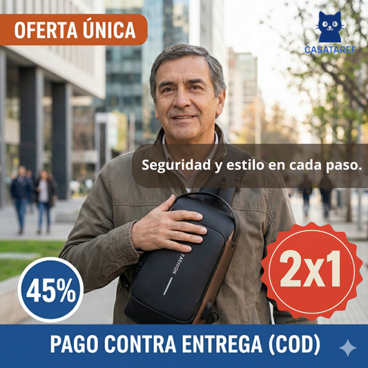 Bolso Antirrobo 2x1 – Carga y Organización – Protege tus cosas y te mantiene conectado todo el día