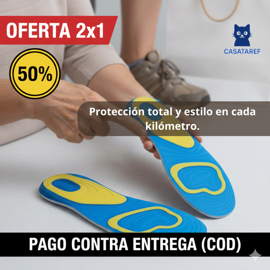 Plantillas de Gel – Absorción de Impacto – Alivio al Caminar Desde el Primer Día